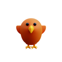 poulet 3d le rendu icône illustration png