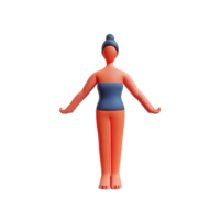 yoga 3d renderen icoon illustratie png