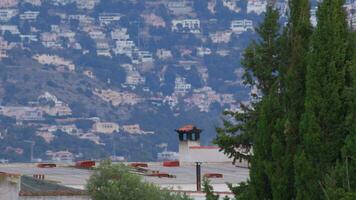 Evening View of Small Town on a Hill in Spain video