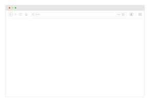 navegador ventana. blanco sitio web Bosquejo. Internet blanco página. aislado escritorio navegador pantalla. red sitio web modelo. sencillo diseño. ligero ui de computadora web barra de herramientas. eps 10 vector