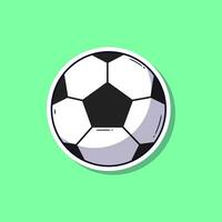 Football cartoon vector illustration sticker. Vector eps 10