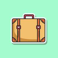 Vector illustration of suitcase, travel icon sticker. Vector eps 10
