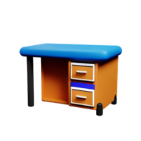 desk 3d rendering icon illustration png