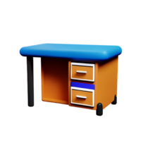 escritorio 3d representación icono ilustración png