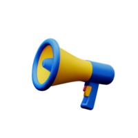 megaphone 3d rendering icon illustration png