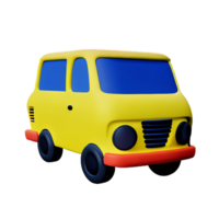 van 3d rendering icon illustration png