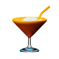 cocktail 3d le rendu icône illustration png