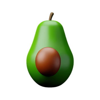 aguacate 3d representación icono ilustración png