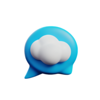 thought bubble 3d rendering icon illustration png