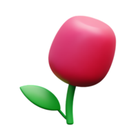 pink flower 3d rendering icon illustration png