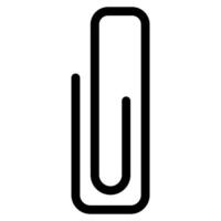 Paper clip. Black paperclip. Attach symbol. Document staple vector