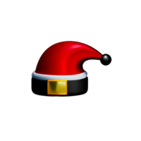 de kerstman hoed 3d renderen icoon illustratie png