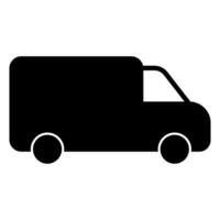Delivery lorry. Shipping van. Courier transport. Lorry icon. Delivery symbol in glyph vector