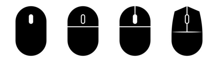 Computer mouse icons. Cursor pointer in black. Mouse pictogram. Navigation pointer vector