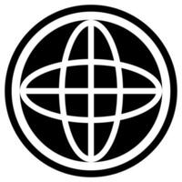 Globe symbol. World sign. Planet earth in circle. Outline globe vector