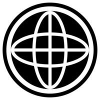 Globe symbol. World sign. Planet earth in circle. Outline globe vector