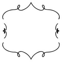Hand drawn frame. Doodle style. Sketch frame in black vector