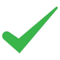 Checkmark tick. Correct symbol in green. Yes sign. Green checkmark illustration. Vote icon vector