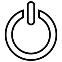 Power button. Outline power on and off. Shut down sign. Start and stop vector