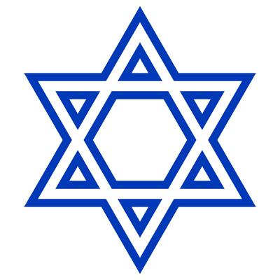 Star of David. Shield of David. Jewish star. Israel emblem.