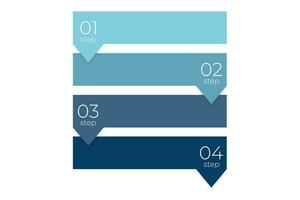 Four steps infographic. Information chart in flat design in square shape. Simple booklet brochure from step 1 to 3. Workflow diagram timeline. Marketing progress template. Vector EPS 10.