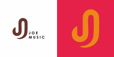 Joe música logo diseño vector