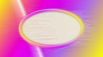 abstract colorful background with copyspace. Blank animating Label Badge With Banner video