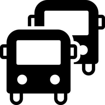 solid icon for buses vector