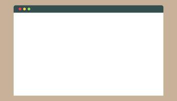 dibujos animados navegador ventana. aislado sitio web modelo. web página Bosquejo en sencillo diseño. vacío ventana o red página. computadora página marco en moderno estilo. vector eps 10