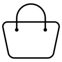 Shopping bag. Outline shopping bag. vector