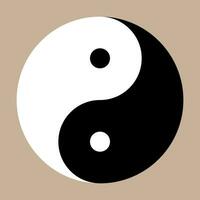 Ying and yang. Harmony symbol. Yin yang in circle. Balance symbol in black and white vector