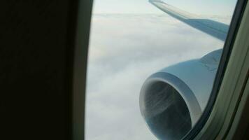 View from the window of a commercial aircraft video