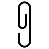 Paper clip. Black paperclip. Attach symbol. Document staple vector
