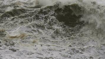 Storm waves on the ocean video