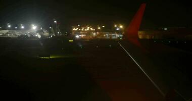 View from inside the window of a passenger plane video