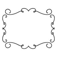 Hand drawn frame. Doodle style. Sketch frame in black vector