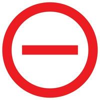 Stop symbol. Forbidden circle. Outline stop. No entry sign. Round stop warn vector