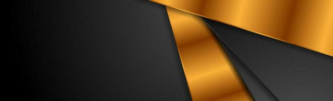 Black and bronze abstract geometric corporate background vector