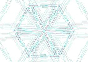 Hexagonal linear shape abstract futuristic tech background vector