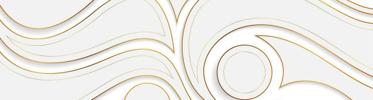 Grey and golden wavy pattern abstract background vector