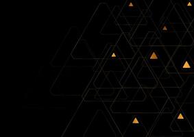 Abstract geometric background with golden triangles vector