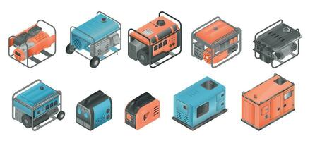 Power Generators Icon Set vector