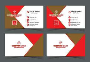 Double-sided business card design. Corporate business card design. Business name card design. Creative and Modern business name card design. Business card print ready template,. vector