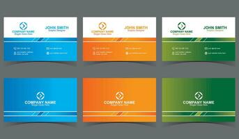 Double-sided business card design. Corporate business card design. Business name card design. Creative and Modern business name card design. Business card print ready template,. vector