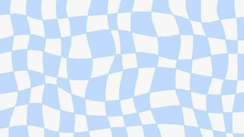 Twisted checkerboard blue background vector