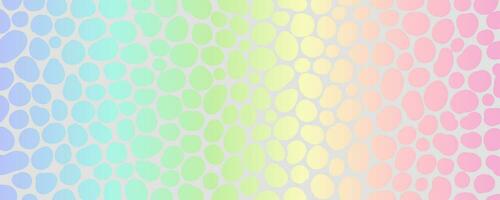 Holographic foil background with iridescent texture. Rainbow and silver gradient vector print. Leopard pearlescent abstract gradation design. Shiny animal dots wallpaper