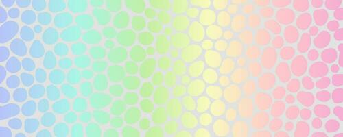 Holographic foil background with iridescent texture. Rainbow and silver gradient vector print. Leopard pearlescent abstract gradation design. Shiny animal dots wallpaper