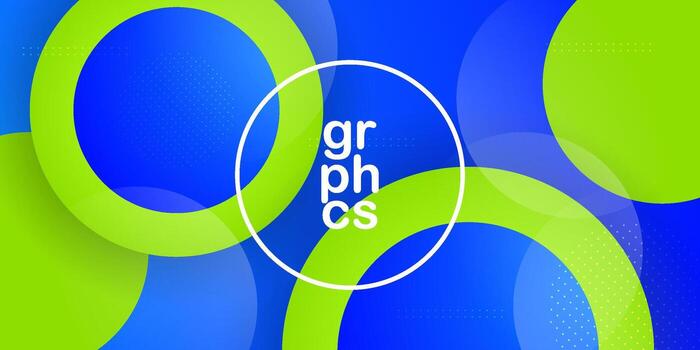 Colorful blue and green gradient background with dynamic circle shapes pattern. Abstract template and modern stylish texture background. Eps10 vector illustration