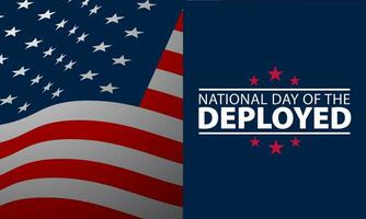 National Day Of The Deployed background vector illustration