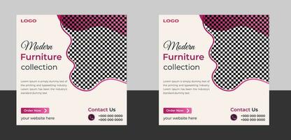 modern furniture design template vector